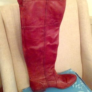 Cognac Brown Over-the-Knee Riding Boots